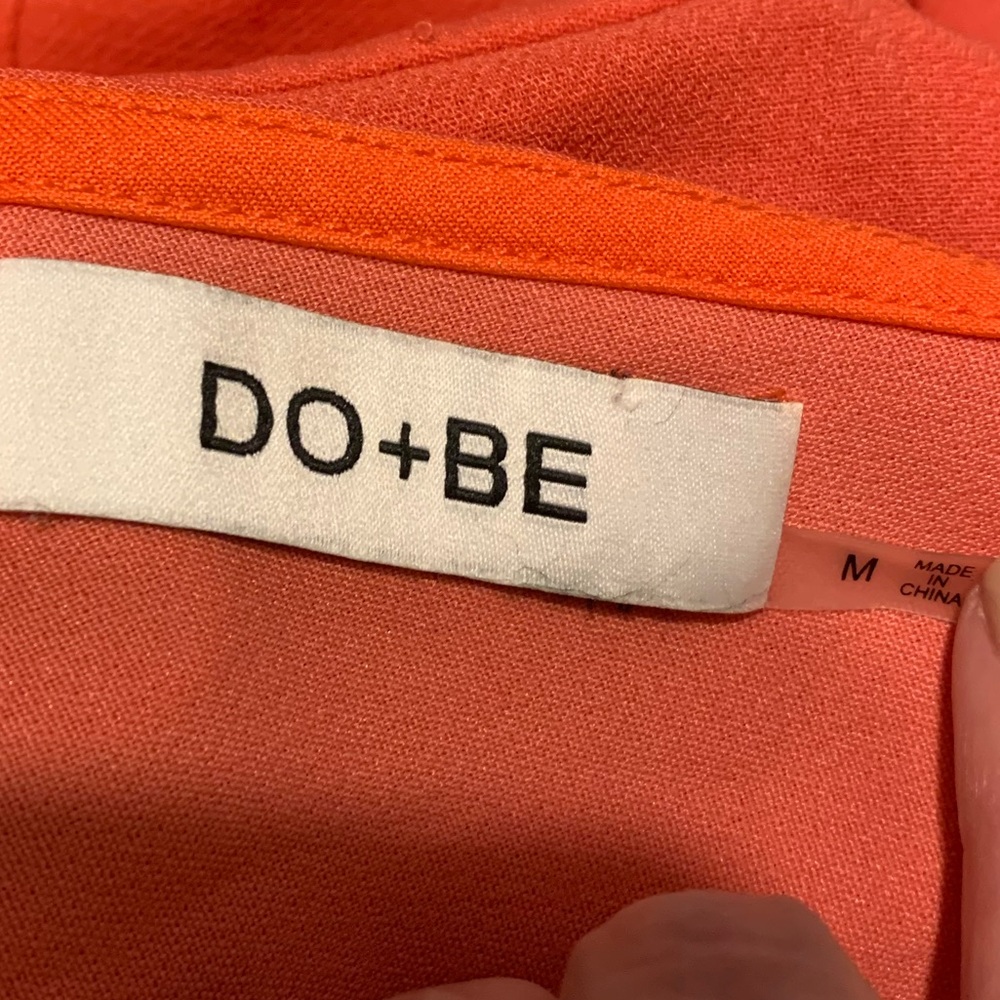 DO+BE coral high neck, bow back shorts romper. So cute! Size M. EUC. - Picture 7 of 8